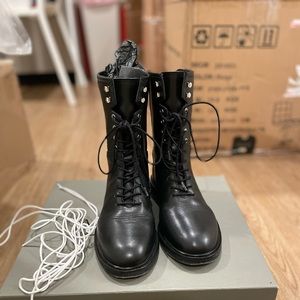 ALLSAINTS Misty lace-up leather boots US5